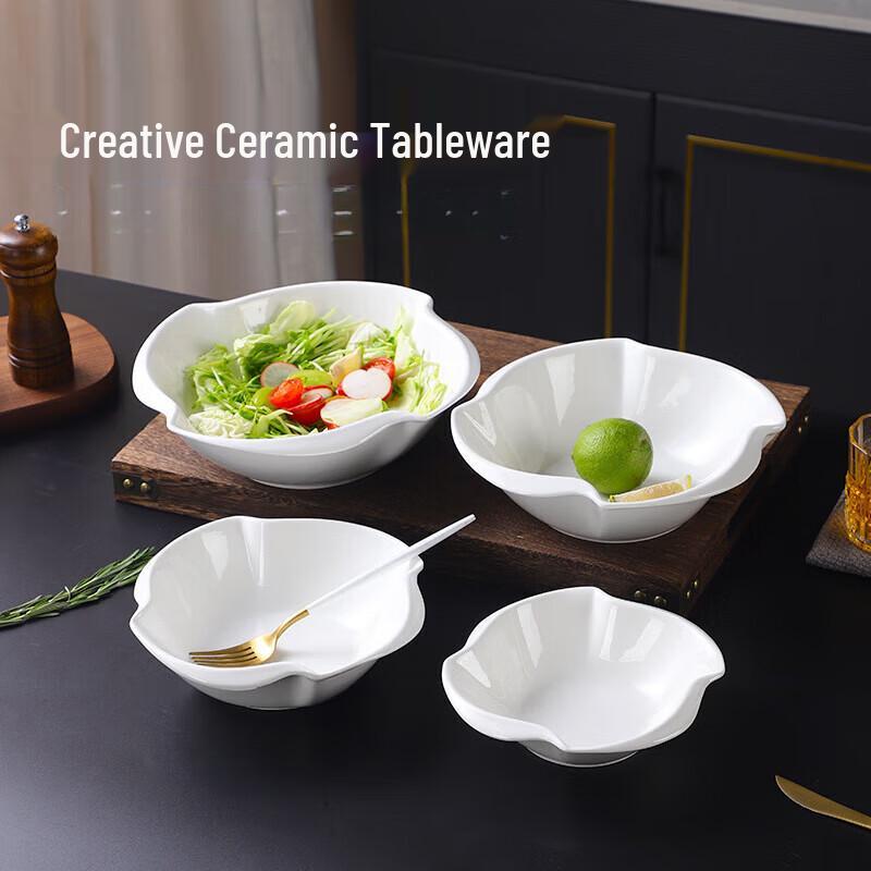 Jingdian Guangnian 7-дюймовая керамическая салатница в форме сердца