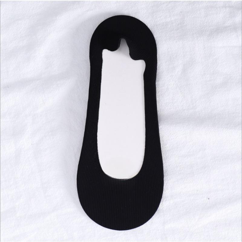 Women's New Summer Shallow Mouth Invisible Silicone Non Slip with Invisible Ice Silk Boat Socks