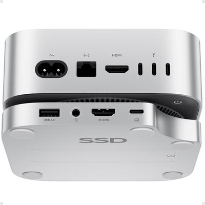 PULWTOP 9 в 1 USB C-концентратор для Mac Mini M4 Pro 2024 Аксессуары для расширения емкости с PCIe SSD 1 x HDMI 4K 3 x 1 x Аудио 1 x к 1 x Слот для карты не M4/