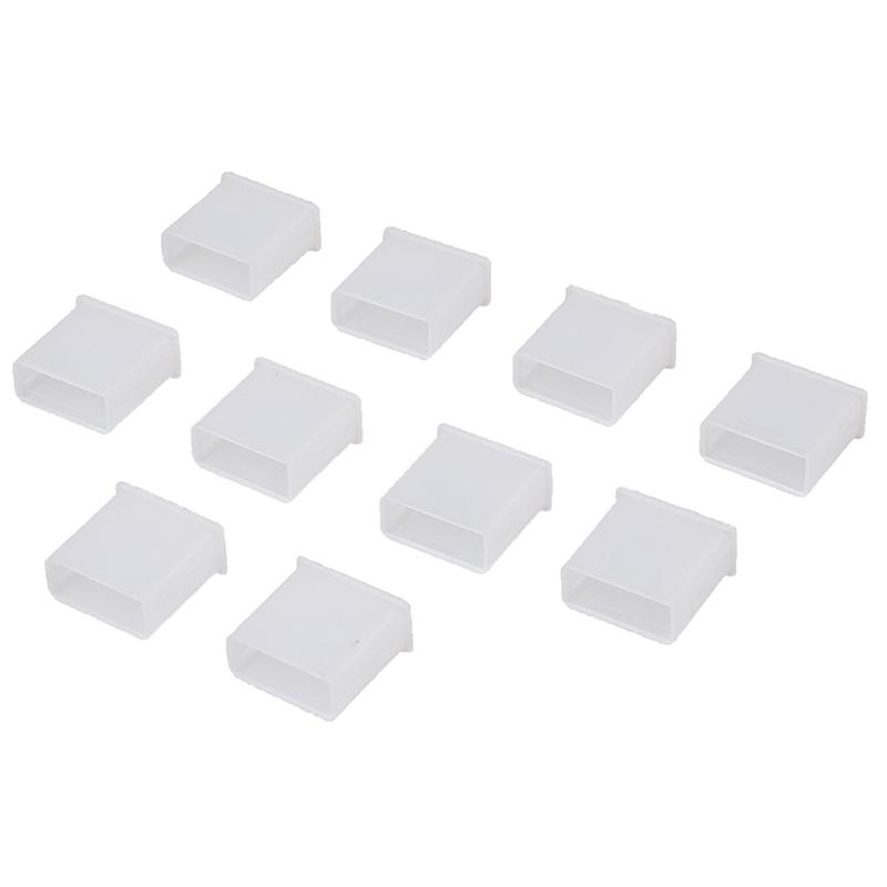 10Pcs Plastic Usb Male Anti-Dust Plug Stopper Cap Cover Protector Lids