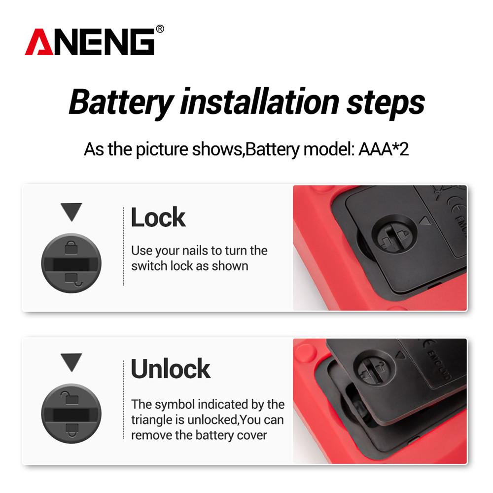 Aneng M118A цифровой мини-мультиметр тестер True Rms Auto Mmultimetro транзисторный измеритель с NCV удержанием данных 6000 отсчетов фонарик