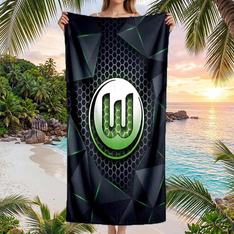 VfL Wolfsburg FC print Quick Dry Beach Towel Microfiber Absorbent Portable Travel Swimming Towel