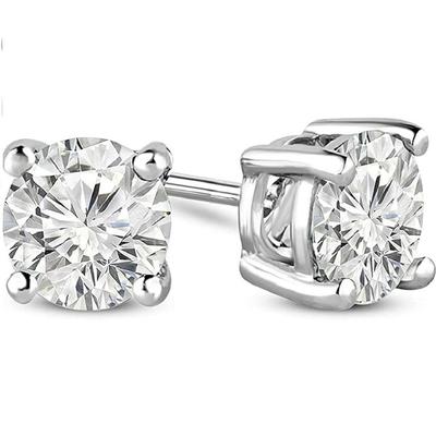 Jewels Prim 2 карата. Серьги-пусеты с бриллиантами, созданными в лаборатории - Стерлинговое серебро