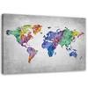 Canvas Print World Map Watercolour