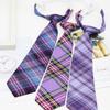 Creative Knot-Free Tie Student Preppy Print Color Plaid Jk Tie