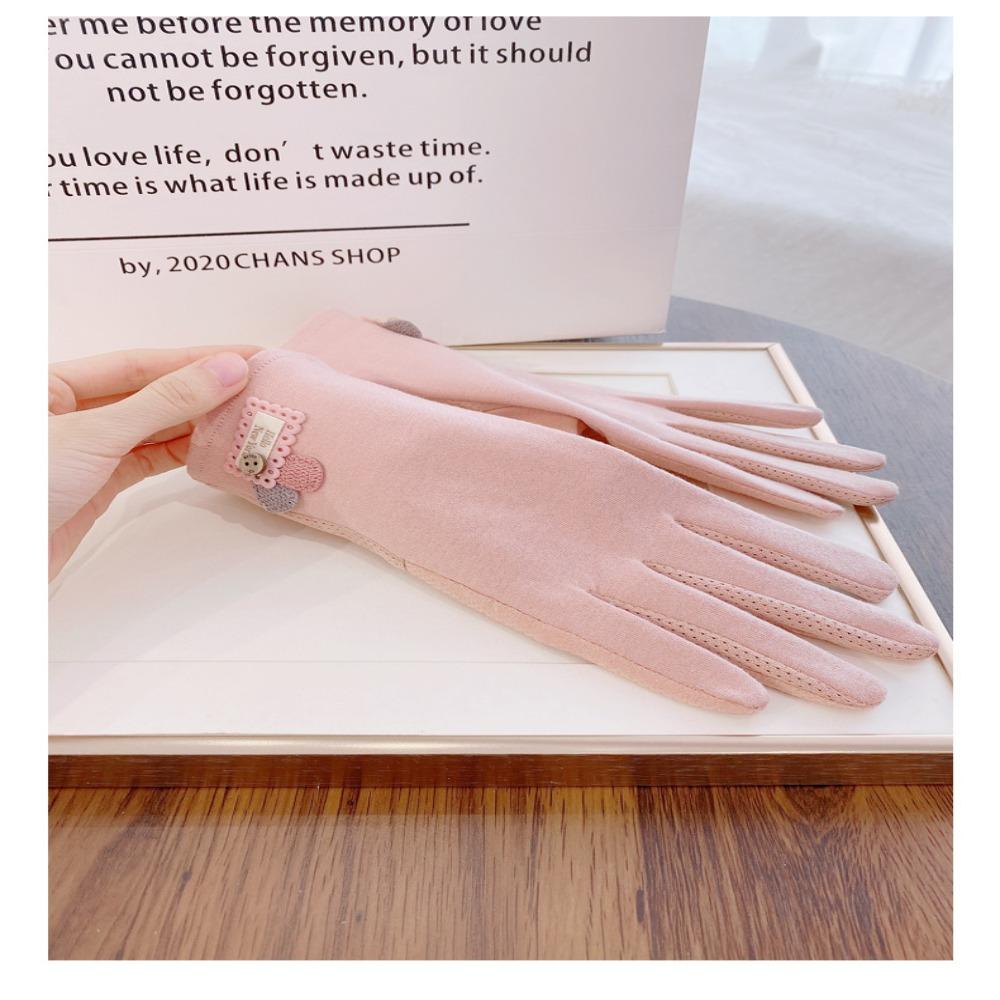 Cotton Breathable Cotton Gloves Thin Anti-Slip Gloves Fashion Sun Protection Gloves Driving