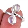 Natural Rainbow Moonstone Gemstone Handmade 925 Solid Silver Gift Ring S.7 V7j74