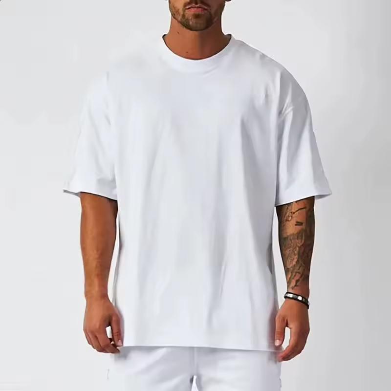 High-quality Men's T shirt Cotton T shirt Men Women Solid Color Basic Casual Clothing Big Size Short Sleeve Black White Top