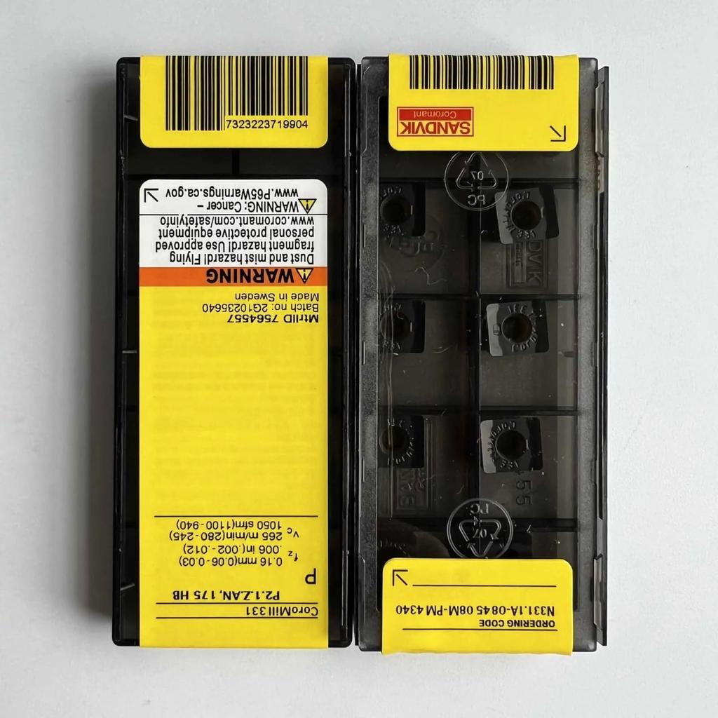 Original Sandvik / N331.1A-084508M-PM 4340 / CNC Lathe Carbide Blade 10 PCS