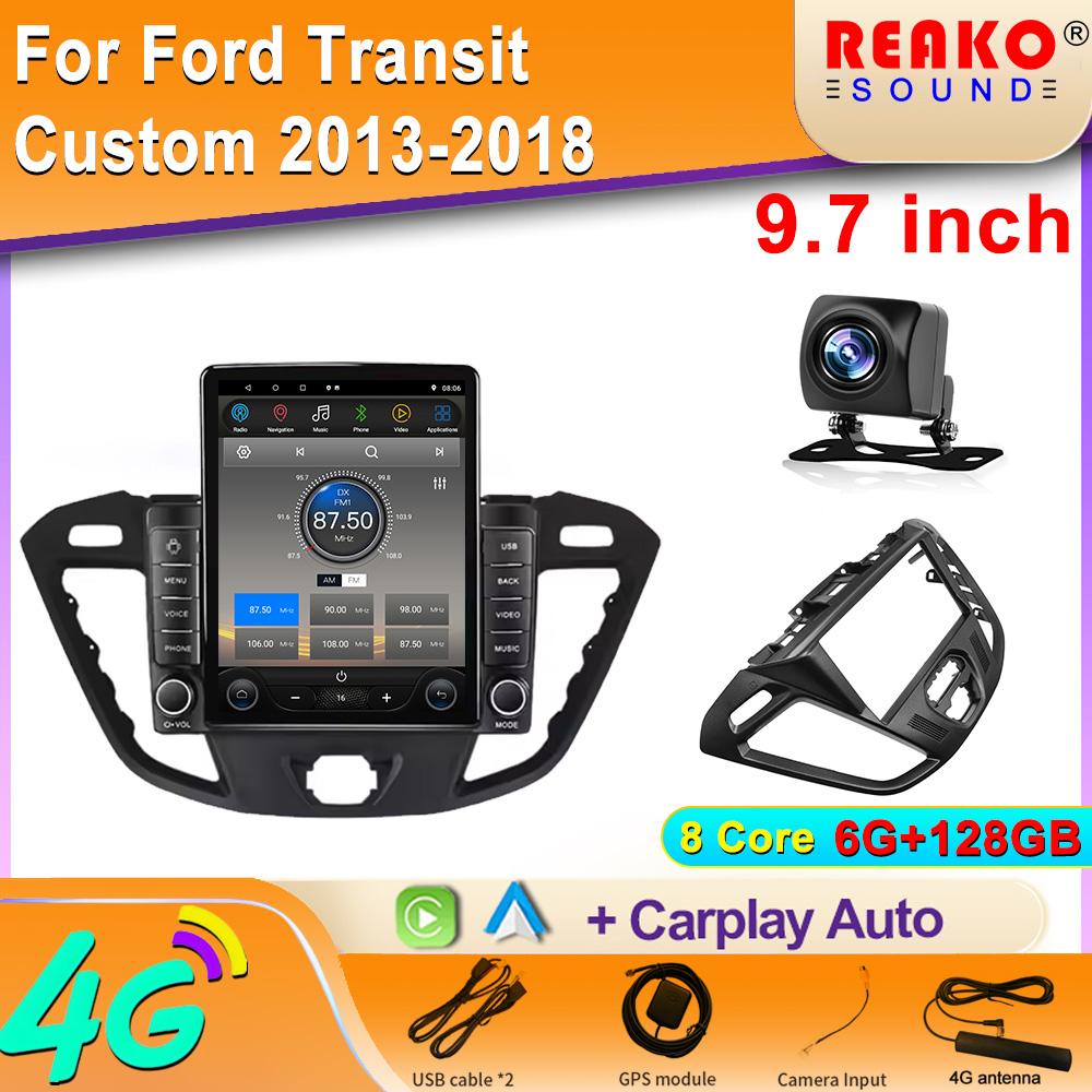 9.7" Android For Ford Transit Custom 2013 2014 2015 2016-2018 Tesla Type Car Radio Multimedia Video Player Navigation GPS