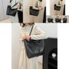 Elegant Pu Leather Black Tote Bag Women With Spacious Design For Daily Use