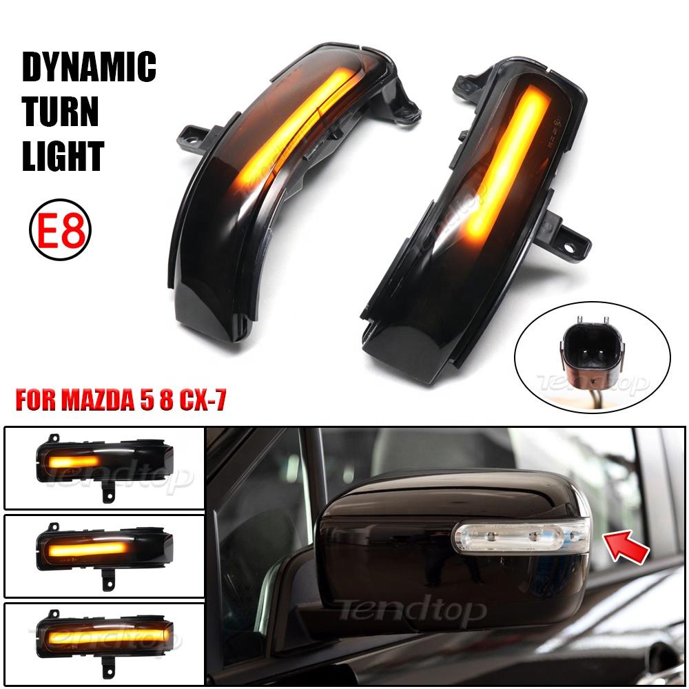 Светодиодные повторители поворота в боковых зеркалах Динамические указатели поворота для Mazda CX-7 5 CW 8 LY Заводские последовательные указатели поворота