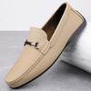 Fashion New Arrival Mens Leather Loafers Non Slip Walking Flats Breathable Outdoor Slip On Casual Shoes Male Work Office Driving Shoes