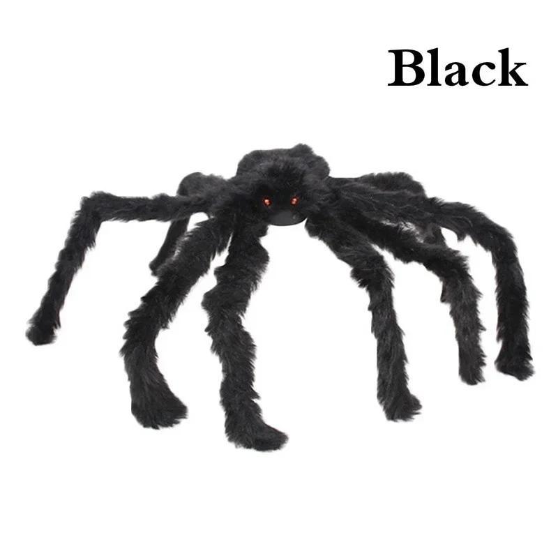 Horror Giantly Black Plush Spider Halloween Party Decoration Props Kids Children Toys Haunted House Decor Gift