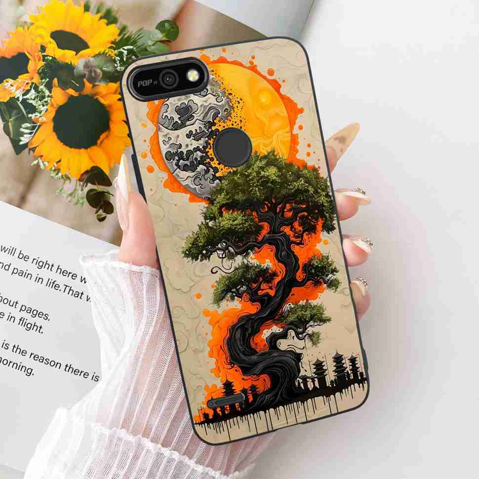 For Tecno Pop 2 F B1c Case Cartoon Lion Butterfly Silicone TPU Black Cover For Tecno Pop 2F POP 2F 5.45" Phone Cases Coque