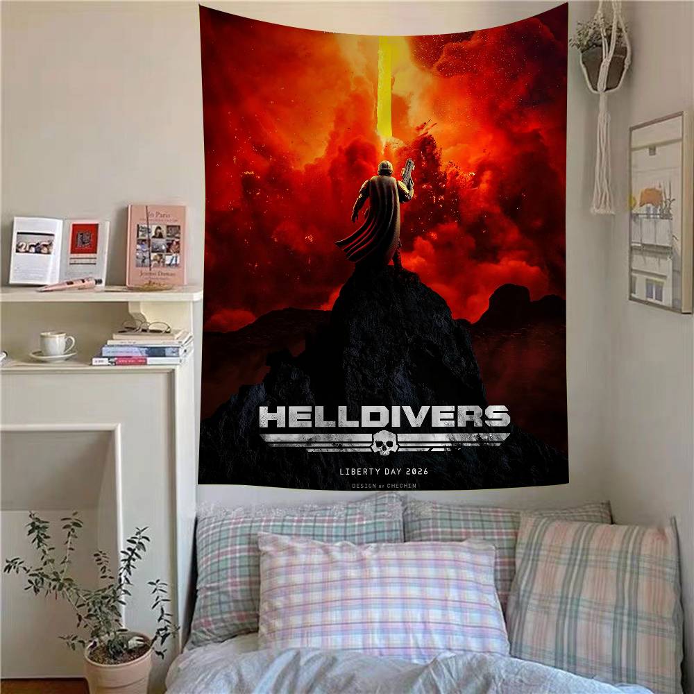 Игра Helldiver 2 Подвесной Богемный Гобелен Богемные Настенные Гобелены Мандала Кавайная Декор Комнаты