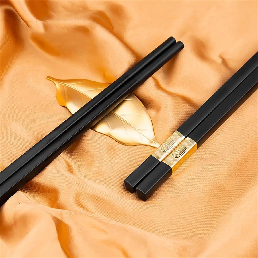 10 Pairs Anti-slip and mildew chopsticks household high-end high temperature restaurant kitchen utensils