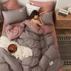 Home Textile Solid Color Duvet Cover Frosted Ab Side Simple Quilt Cover Boy Kid Teen Girl Bedding Linen Single Double King Queen