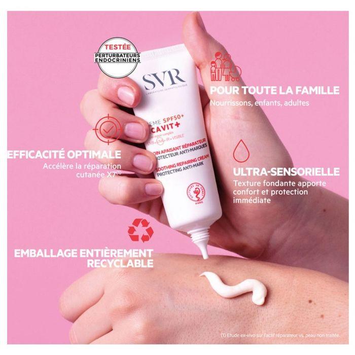 Crème réparatrice - SVR - Cicavit+ - SPF50+ - Anti-marques - Anti-irritations - Anti-rougeurs