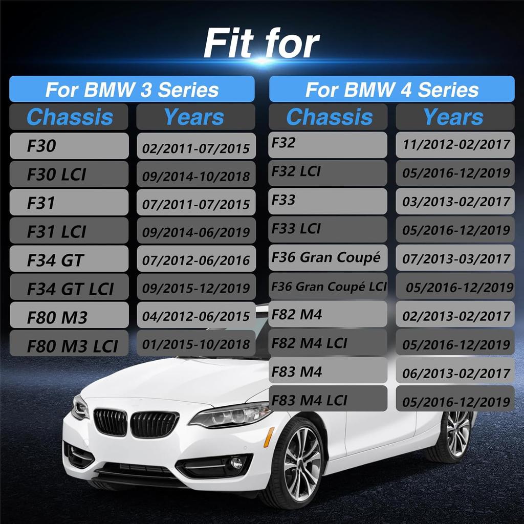 Upgraded Stainless Steel Parking Brake Cable Clip Retainer with Rubber Tubes Compatible with BMW 1 Series F20/F21, 2 Series F22/F23, 3 Series
