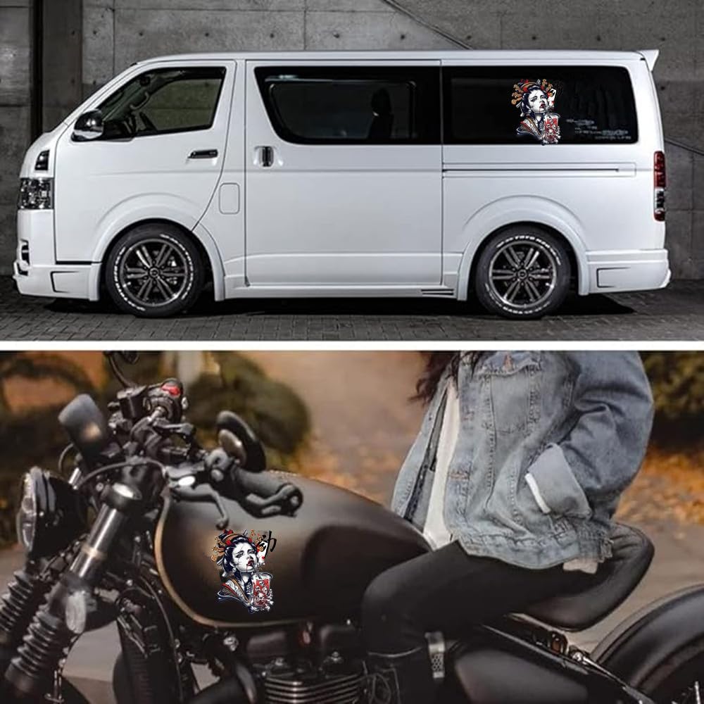 Наклейка на автомобиль Японская гейша TATACLEA, Наклейка на автомобиль Гейша, Наклейка для маскировки царапин кузова, Украшение двери автомобиля