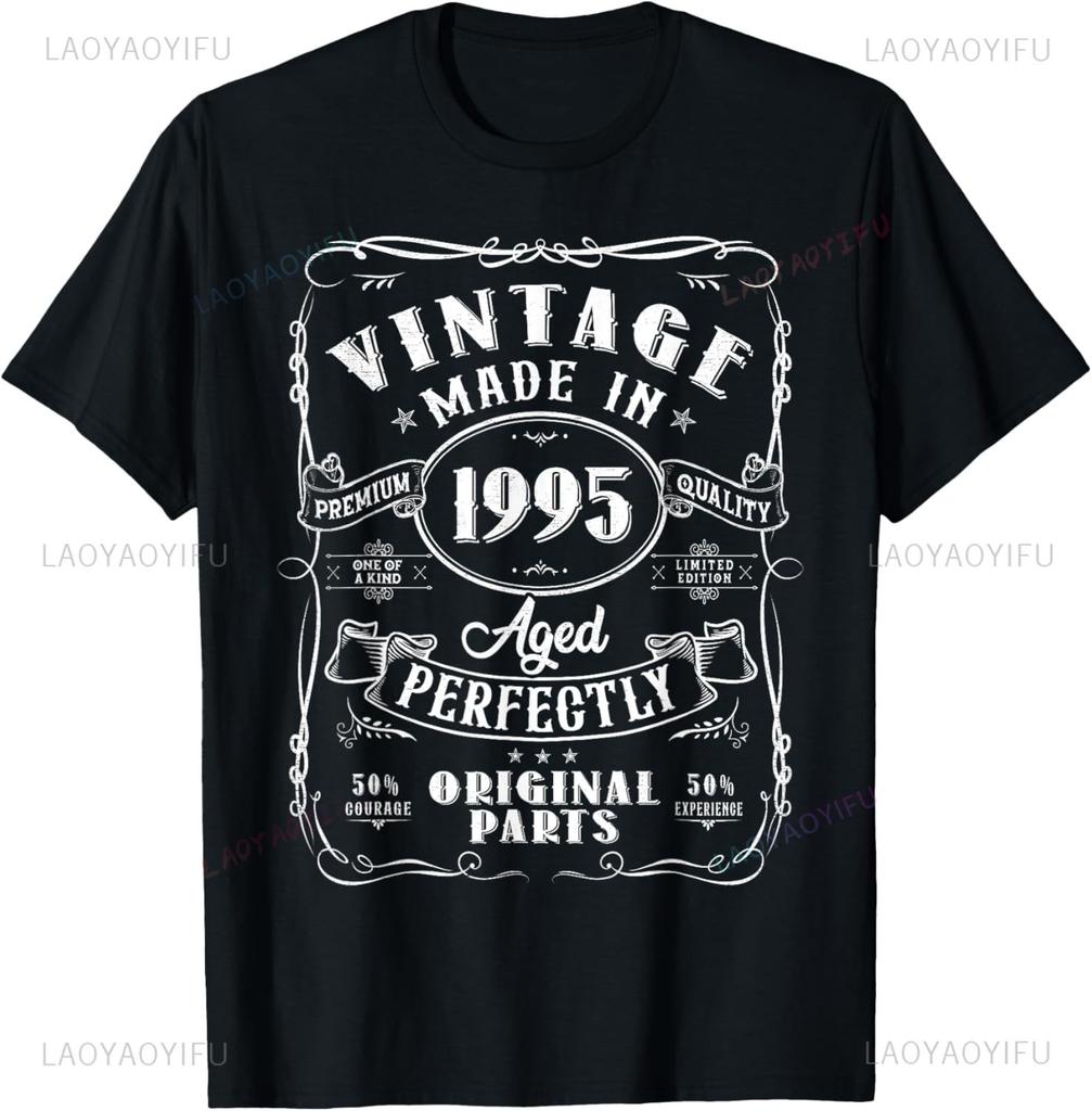 Vintage 1995 Limited Edition 30th Birthday Gifts 30 Year Old TShirt Unisex Summer Streetwear Tops Customizable Summer Tops