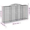 Arch Top Gabion Basket 300 x 50 x 160 180 cm Galvanized Steel