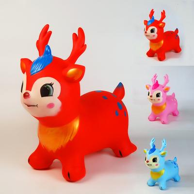 Надувной Прыгающий Олень Игрушка-Каталка Детская Прыгающая Лошадь Утолщенный ПВХ Дизайн для Безопасной Детской Игры В Помещении и На Открытом Воздухе