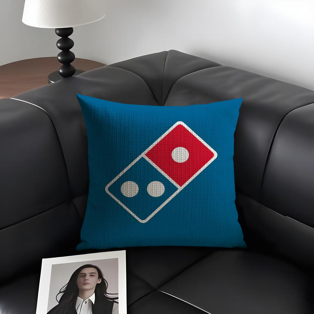 D-Domino'S Pizza Чехол на подушку Натуральный лен Органическая ткань Двусторонняя печать Диван Домашний декор Подарок Чехол для подушки