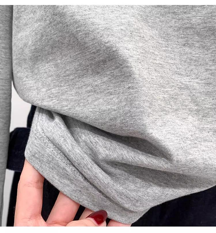 Женская хлопковая футболка с открытыми плечами и длинными рукавами, коллекция весна/осень/зима 2025