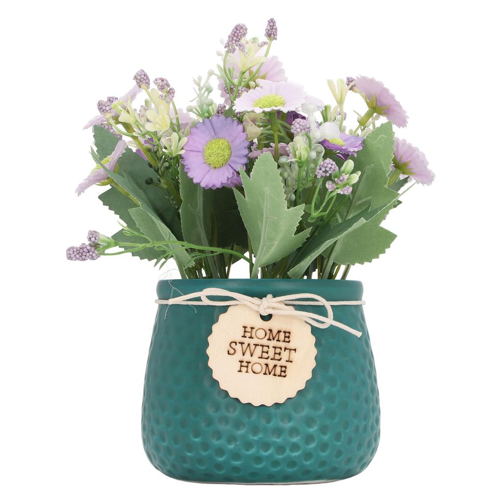 Маленькие горшки с искусственными растениями Мини-поддельные горшечные растения Искусственное украшение в виде ромашки Домашний декор для помещений и улицы