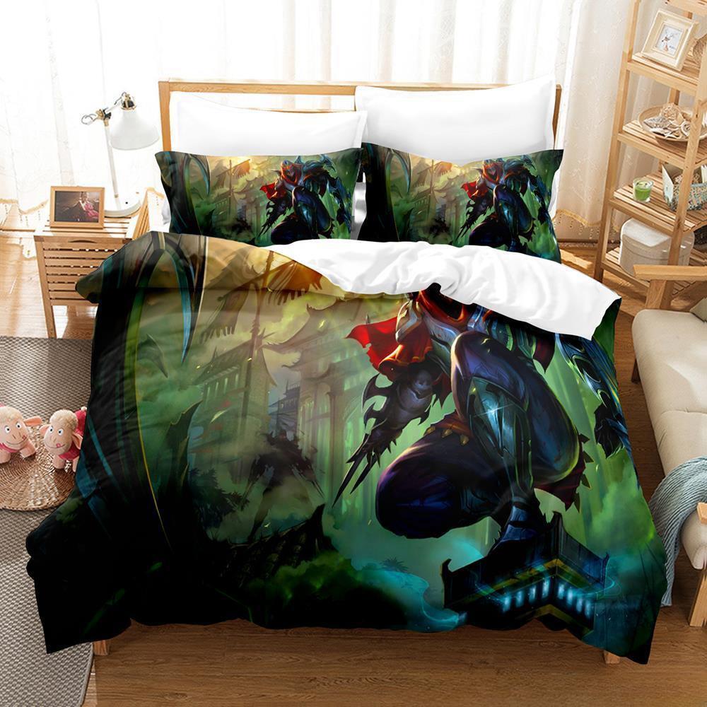 3d Print Game Anime League of Legends ZED Bedding Set Single Twin Full Queen King Size Bed Set Adult Kid Bedroom Duvetcover Sets