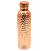 Pure Copper Water Bottle with Hammered Shine Finish Design, Drinkware, Storage Purpose, Volume-1000 ML, Pack of 1