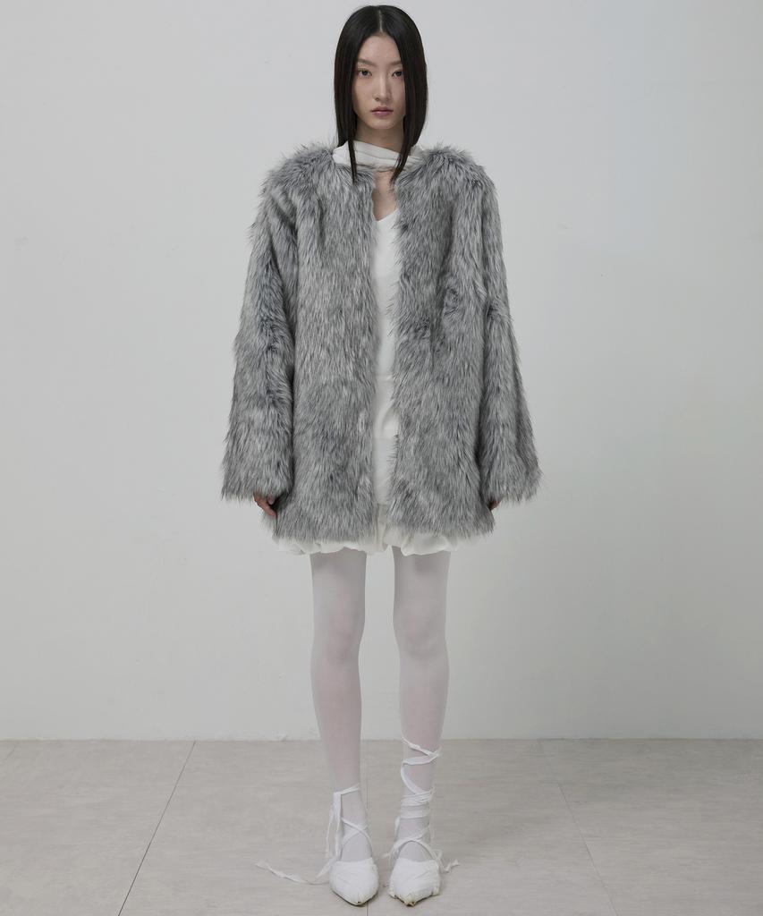Flareup Fur Jacket (Fl-046_Gray)