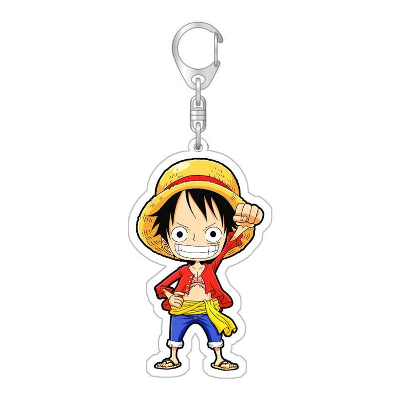 Акриловый брелок для One Piece Monkey D. Луффи Фрэнки Трафальгар Ло Бепо Нико Робин Акриловый брелок-пряжка Аниме Периферийный кулон