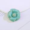 Scarf Button Camellia Shape Alloy Brooch with Glossy Glaze Sweaters Collars Hats Bags Coats Scarves Badge Outfit