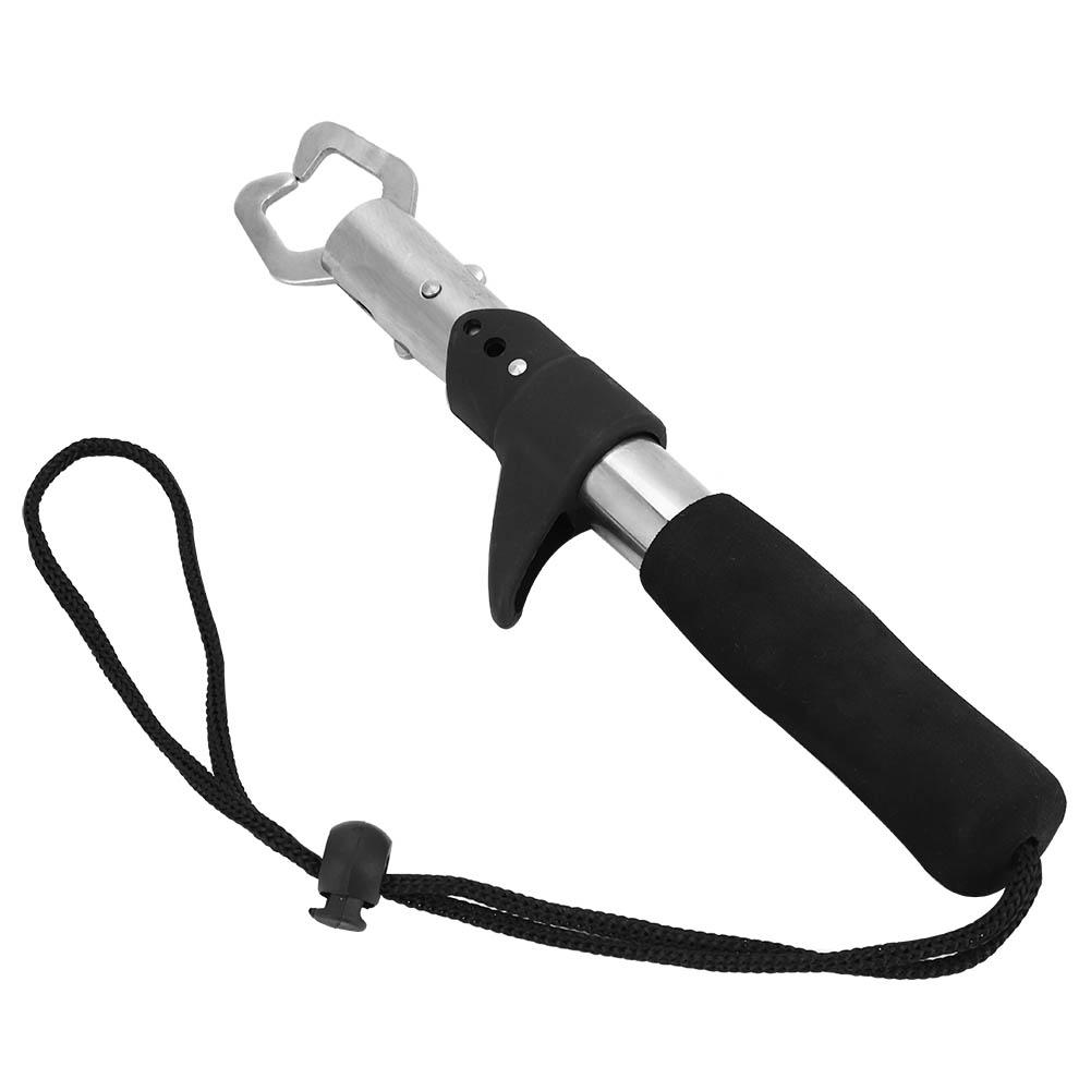 Portable Stainless Steel Fish Lip Grips Gripper Grabber Holder Fishing Tool (Gun Shape Handle)
