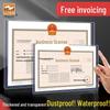 A3/A4 Business License Cover: Transparent, Protective, Wall-Hanging Document Sleeve for Industrial, Commercial Certificates, and Health Permits.