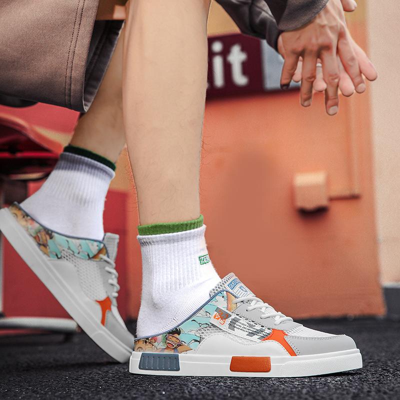 Big Size 47 Luxury Men Half Slippers Sandals Comfortable Casual Shoes Men Fashion Sneakers Anime Cosplay Men Slippers Slides Footwear