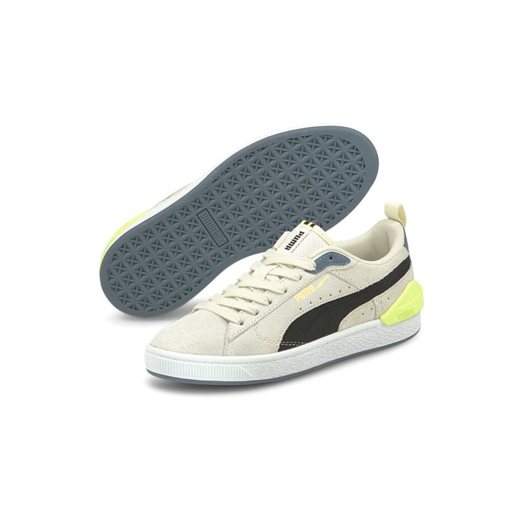 Puma Suede Series Bloc Lf Удобные Универсальные Повседневные Низкие Детские Кроссовки Детские кроссовки Молочно-белые 382004-01