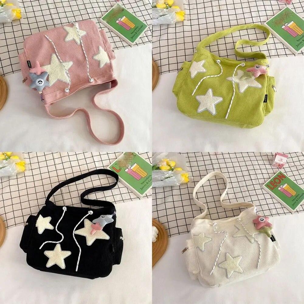 Women Crossbody Bag Korean Y2k Style Star Shoulder Bags Ins Large Capacity Handbags Portable Casual Storage Bags