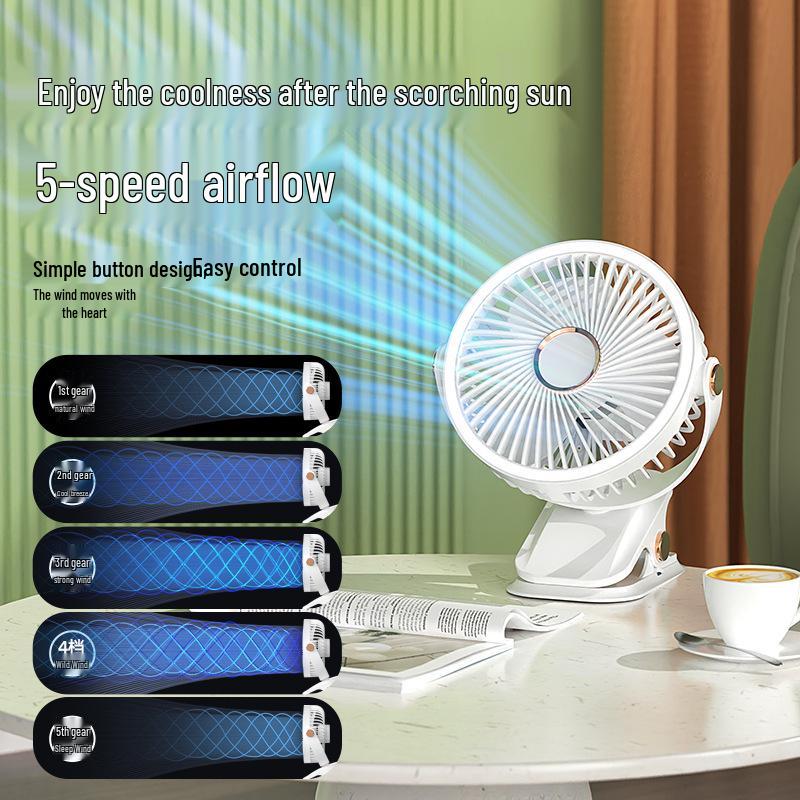 USB Rechargeable Multi-Functional Folding Fan for Dorms and Offices - Quiet and Strong Wind 2026.