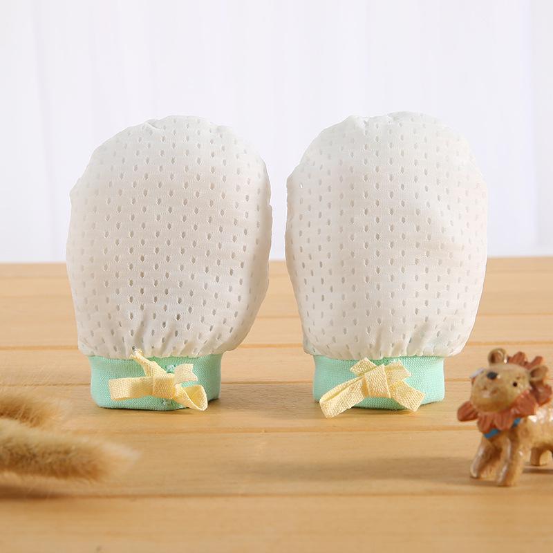 Регулируемые детские варежки из ледяного шелка, устойчивые к царапинам, для новорожденных