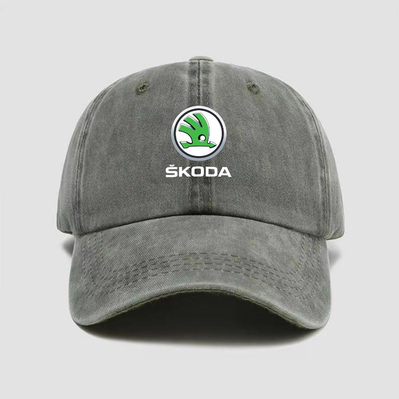 JKFB8 Fashion Car Baseball Cap Visor Sun Hat Unisex Adjustable Sunscreen Hat For Skoda Octavia 2 A5 A7 Superb Rapid Yeti Kodiaq Fabia