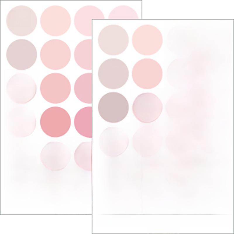 Многоцветные наклейки-этикетки Yuezhen - набор из 4 шт. (Круглые, квадратные, индексные заметки)