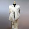 Thicken Wrap Shawl Women's Faux Fur Shawl Snowing Skiing Bib Cross Shawl Evening Prom Cape