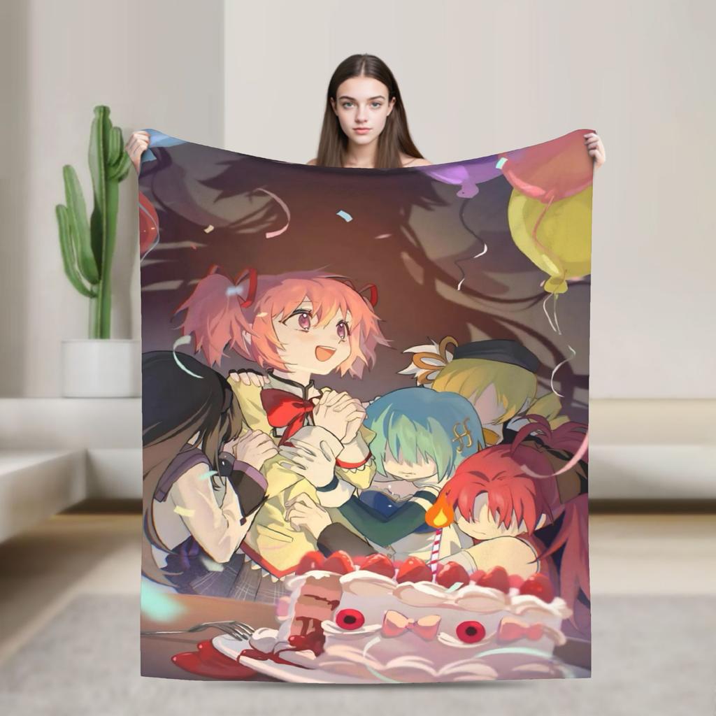 Плед Puella Magi Madoka Magica Аниме Фланелевый Потрясающе Мягкий Плед для Постельного Белья Декора Гостиной