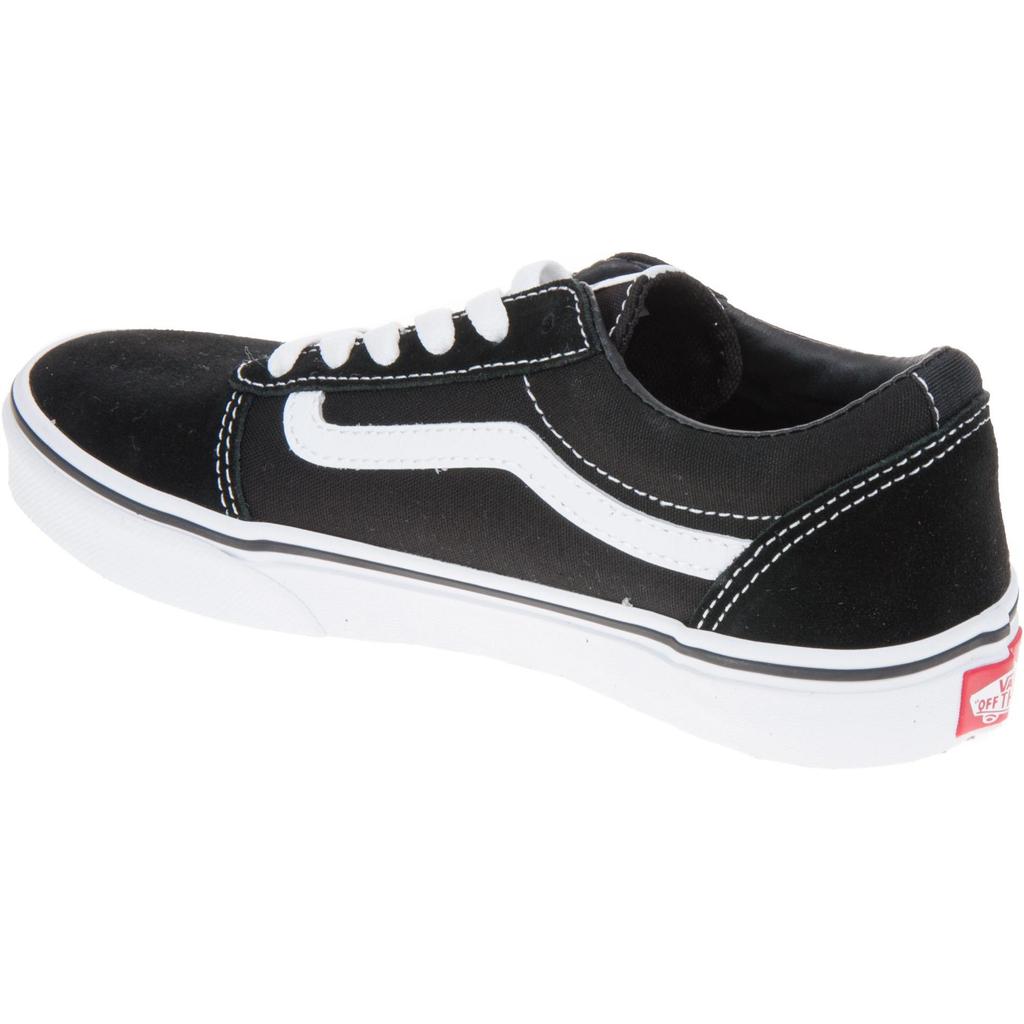 Vans Ward Canvas Simple Comfortable Low Top Kids Skate Shoes Kids Sneakers Black White VN0A38J9IJU1