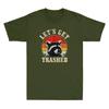 Raccoon Lets Get Trashed Funny Raccoon Quote Retro Unisexs Short Sleeve TShirt