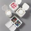 Mini Desktop Pop-up Storage Box Dust Proof Cotton Swabs Makeup Organizer Case Small Things Holder